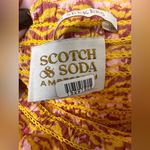 Scotch & Soda  Smocked Seersucker Tank Top Womens Sz Small Yellow Orange Photo 3