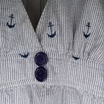 Lucy Love  Blue and White With Anchors Halter Style Top Photo 2