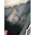 Bebe  Vintage Silk Black White Trim Babydoll Blouse Size XS Photo 2