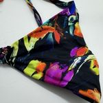 Bar III Poises Dark Floral Print Strappy Unlined Bikini Top Women’s Size Large Photo 4