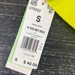 Adidas  Neon Yellow Ribbed Sleeveless Crop Medium Support Athletic Sport Top NEW Photo 4