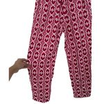United Colors Of Benetton Women's Linen Pull On Printed Pants Pink Size Small Photo 8