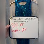 Adrianna Papell Vintage Adriana Papell Blue/Green Sequin Full Length Formal Gown, size 8 Photo 1
