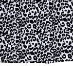 Ann Taylor Womens Skirt Size 0 Black White Animal Print Cotton Blend Stretch Photo 2