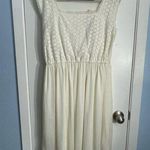 R Cinco Ranch Dress Large Off White Floral Lace Cottage Core Western NWT Photo 0