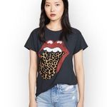 Daydreamer ā» Rolling Stones Plush Leopard Rock Band Tee T Shirt ā» Vintage Black Photo 0