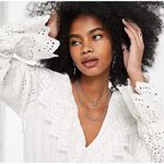 Top Shop White Cotton Dress Size 12 Photo 1