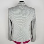 Rafaella Black White Striped Stretch Cotton Blend Blazer Jacket Size 12 Photo 2