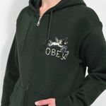 Obey Watering Can 3 Cherub Forest Green Zip Hoodie from Photo 1