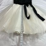 White House | Black Market Black & White Strapless Tulle Velvet Bow Mini Party Dre Photo 6