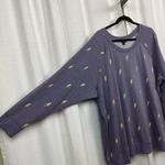 Torrid  Purple Lightning Bolt Lightweight French Terry Sweatshirt Sz.4 Photo 7