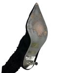 Wild Rose  Black Stretch Lycra Quilted Knit Sock Mirrored Stiletto Boots Women 11 Photo 4