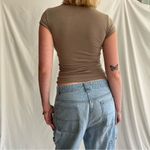 Splash Brown Stretchy Baby Tee - Size S Photo 2