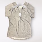 L.L. Bean Vintage Gray Womens Quarter Zip Pull Over Long‎ Sleeve Top Size S Photo 3