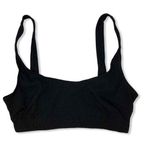 Nasty Gal Solid Black Ribbed Bikini Top Minimalist US size 8 Photo 0
