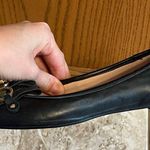 Kate Spade Black Leather Flats with Fringe & Gold Accents - Size 7 Photo 8