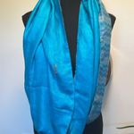 Quillari Blue and Gray Chevron Infinity Scarf made in Ecuador Photo 3