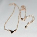 NWOT Trades Of Hope Petite Triangle Pendant Gold Tone 16" Preppy Y2K Necklace Photo 1