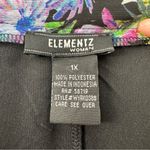 Elementz Y2K  Pleated Multi‎ Floral Midi Skirt Chiffon Fairy Whimsy Women's 1X Photo 3