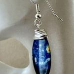 d’ears “Starry Night” Earrings – Vincent Van Gogh Artwork Blue Photo 4
