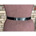 belt vegan leather goldtone buckle 1990s Black Photo 6