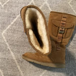 UGG  Cream and Tan Shearling Lined Boots Photo 3