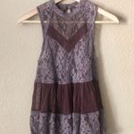 Free People  'Lady Bird' Mixed Lace Tank Photo 1