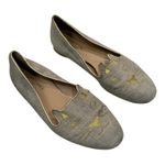 Jon Josef Loafer Smoking Slipper Flat Gatsby Kitty Cat Linen Anthropologie 9 Tan Photo 1