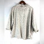 J. Jill Pure Jill XL Oversized Heathered Gray Cotton Cowl Neck Sweatshirt Photo 2