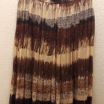 🌞Vintage Speigel Brown Floral Striped Boho Gypsy Maxi Skirt A Photo 0