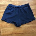 Maison Jules New Navy Blue Stretch Ruffle Shorts Photo 7