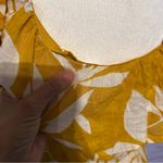 Old Navy  Mustard One Shoulder Dress with White Floral Pattern Photo 2