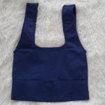 Free People NWOT  Good Karma Tile Textured Square Neck Bra Outerspace Photo 4