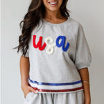 Dress Up NWT USA Heather Grey Sequin Top size large Photo 0