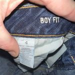 American Eagle  boy fit dark wash sz 4 cropped normcore jeans Photo 1