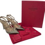 Valentino Garavani Rockstud 100mm Leather Caged Pump Bronze Pink Size 39.5 Photo 14