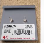 Primrose  Sterling Silver Round Cubic Zirconia Curved Wire Earrings NWT Photo 1