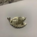 Vintage Sarah Coventry Leaf Wood & Gold Tone Pin Brooch Pin Leaves Photo 3