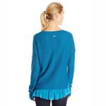 prAna V-Neck Sweater in Mosaic Blue, Size S New with Tag Photo 1