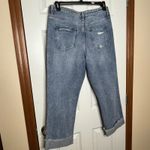 Vervet Flying Monkey Jeans Size 29 Asymmetrical Button Fly Distressed Blue Cropped Jean Photo 1