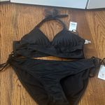 Shade & Shore  Black Bikini Set Size Large New with Tags Photo 0