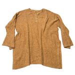 Free People  Intimately Sweater Womens Small Tan Around The Clock Ribbed Knit Photo 1