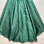 NWT - Dessy Girl - Junior Hunter Green Satin Twill Bridesmaid Dress - Size 14JR.  Photo 6