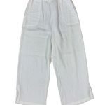 Habitat  White Cotton Gauze Cropped Pants S Lightweight Casual Summer Photo 0