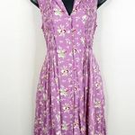 April Cornell Dress Womens XS Cottagecore Floral Print Sleeveless Button Front Pink Photo 0