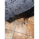 Vintage JOAN LESLIE Black Beaded Fringe Dress 14 Photo 4