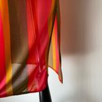 ZARA sz M Short sleeve V neck midi stripe shift dress Photo 3