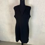 #170 COMMENSE Linen Blend Minimalist Little black Dress Size XL Photo 3