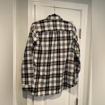 Eddie Bauer NWT Size S Black Blue Plaid Flannel Long Sleeve Button Down Shirt Photo 5