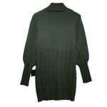 Lulus NWT  Fresh Perspective Olive Green Cableknit Sweater Mini Dress Photo 5